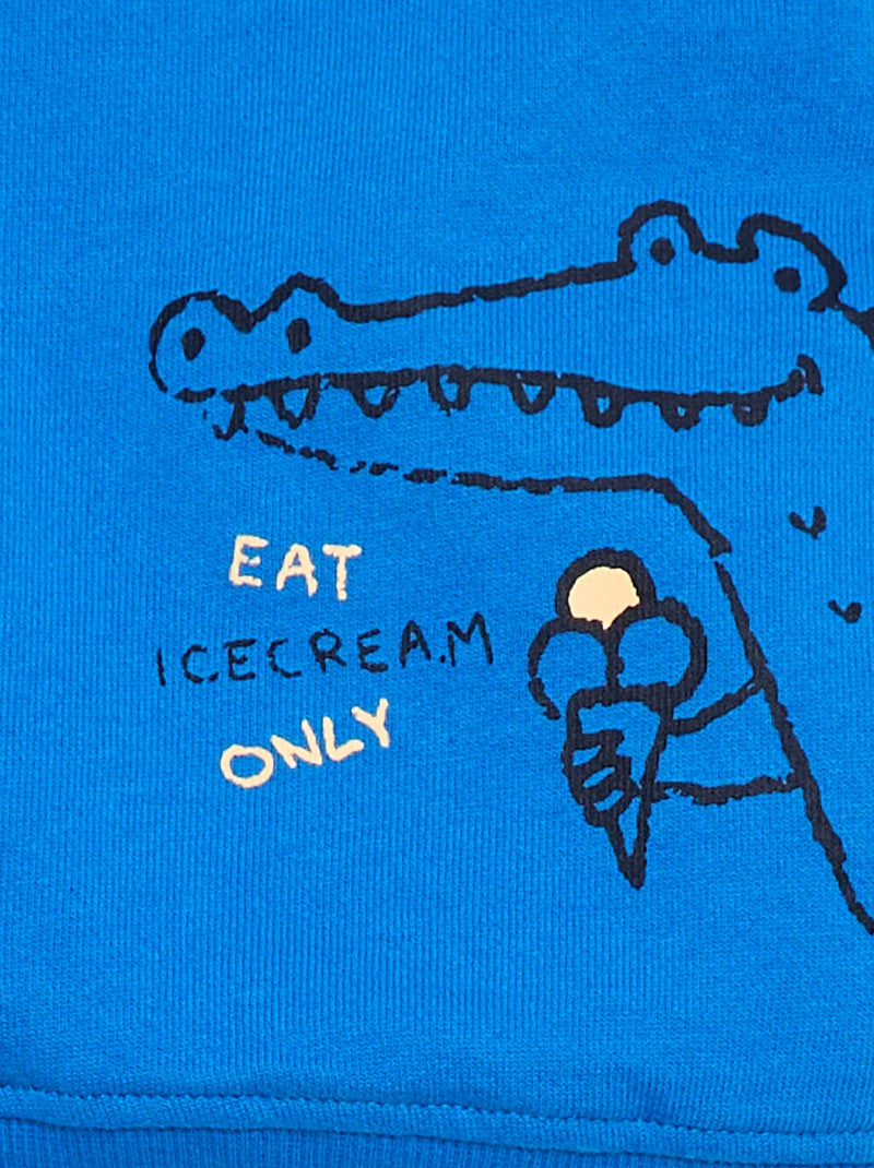 Sweat en molleton léger imprimé Bleu - Kiabi