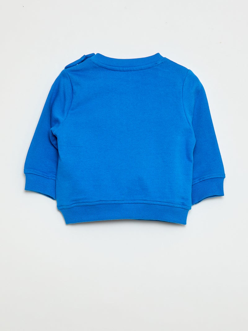 Sweat en molleton léger imprimé Bleu - Kiabi