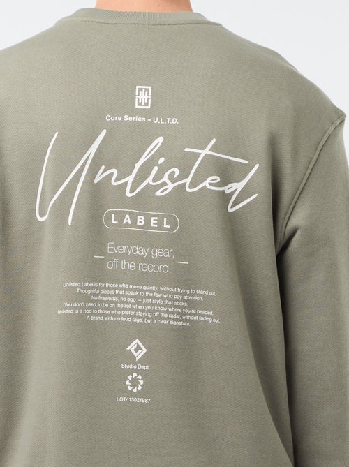 Sweat en molleton léger imprimé recto/verso - Kiabi