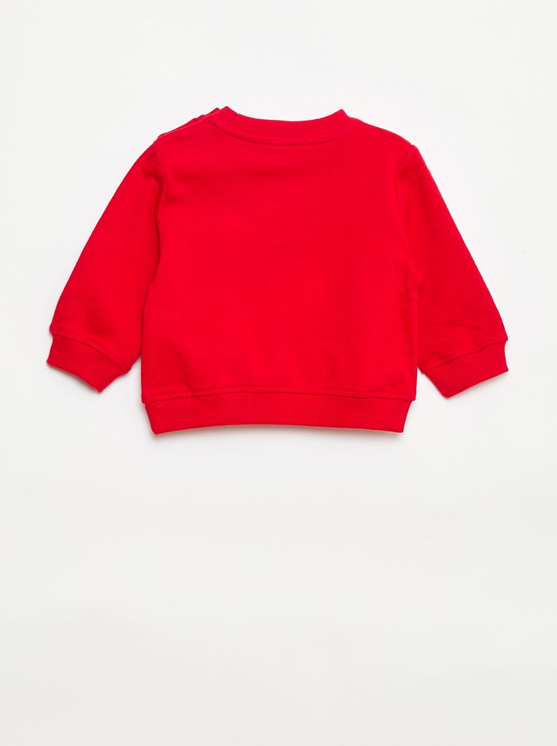 Sweat en molleton léger imprimé Rouge - Kiabi