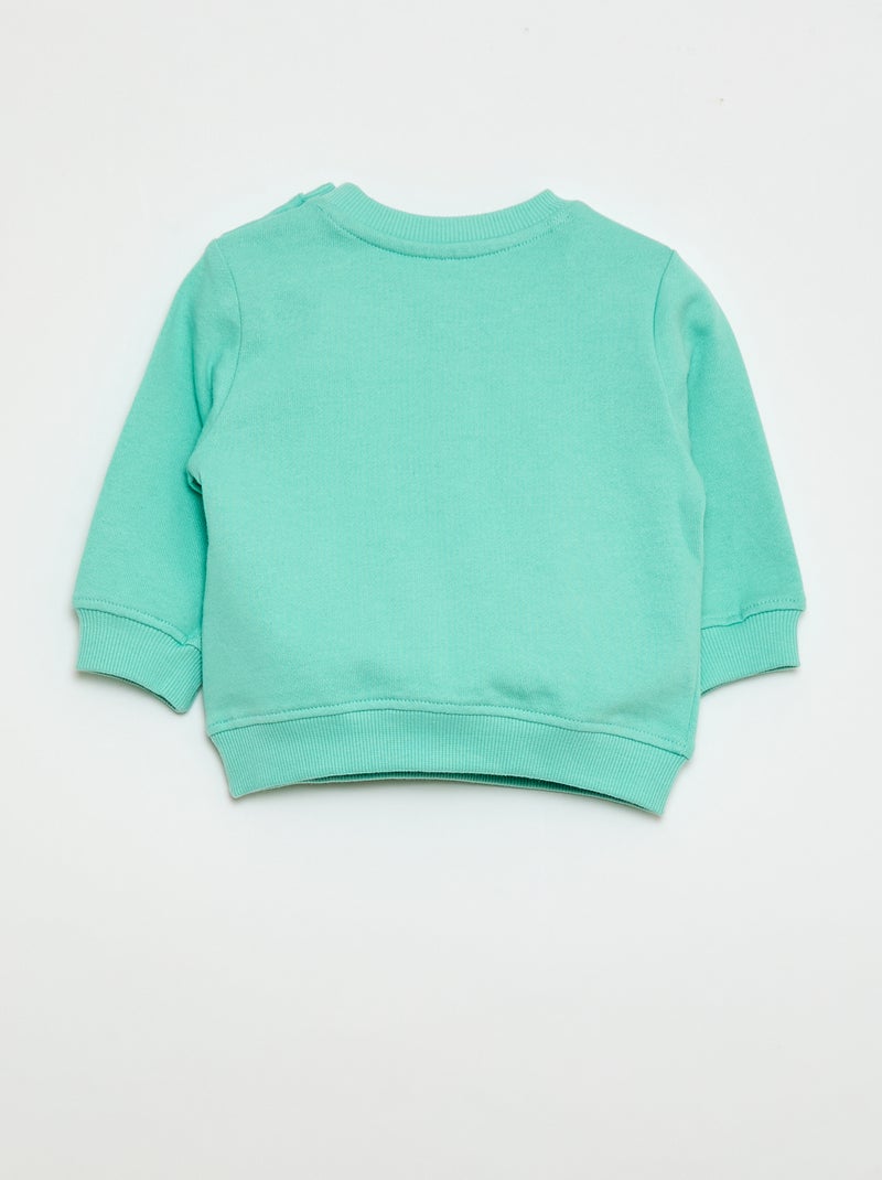 Sweat en molleton léger imprimé Vert - Kiabi