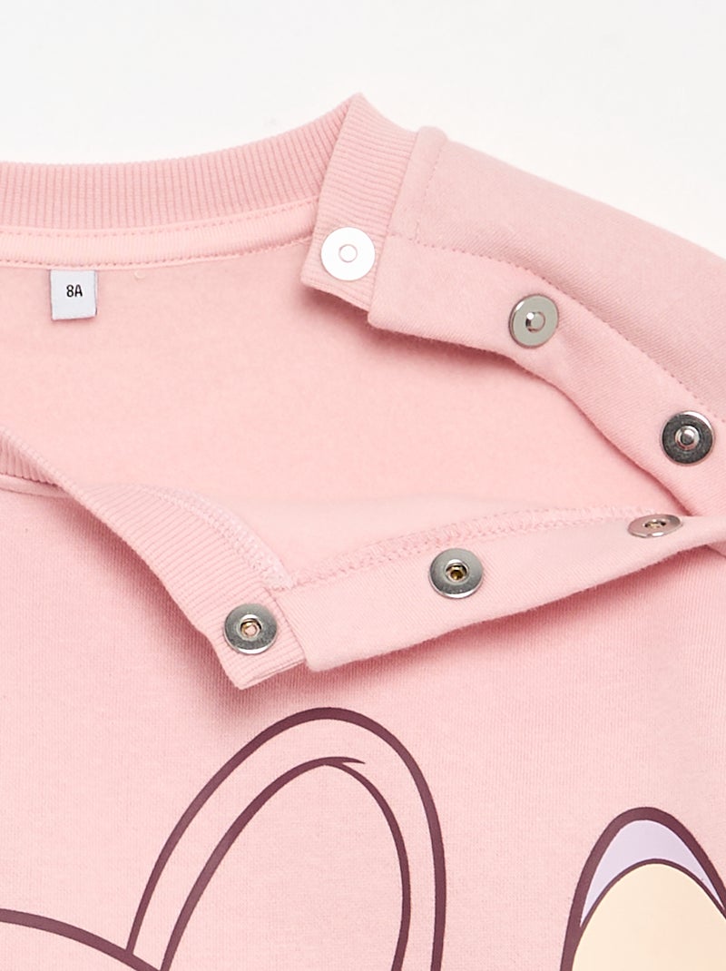 Sweat en molleton 'Stitch' - collection facile à enfiler Rose - Kiabi