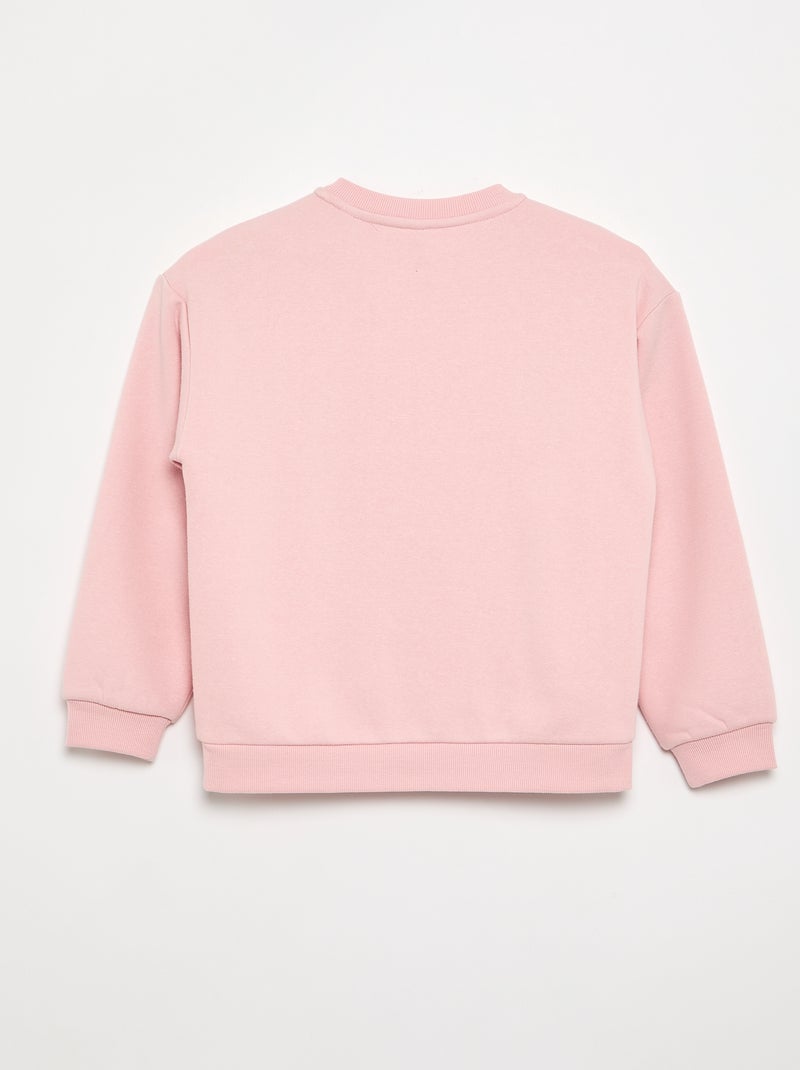 Sweat en molleton 'Stitch' - collection facile à enfiler Rose - Kiabi