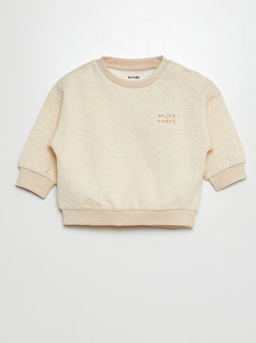 Sweat en molleton uni - Kiabi