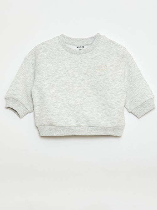 Sweat en molleton uni - Kiabi