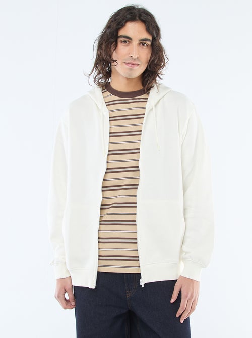 Sweat en molleton zippé à capuche - Kiabi