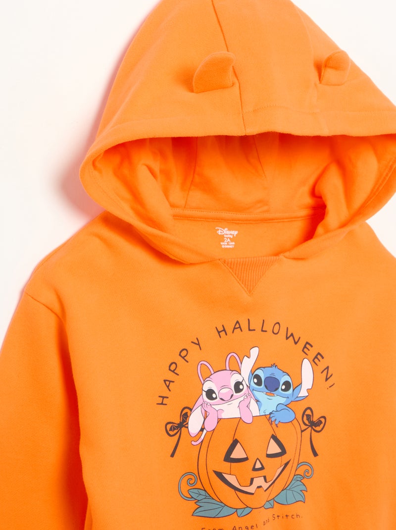 Sweat 'Halloween' 'Disney' 'Stitch' en polaire Orange - Kiabi