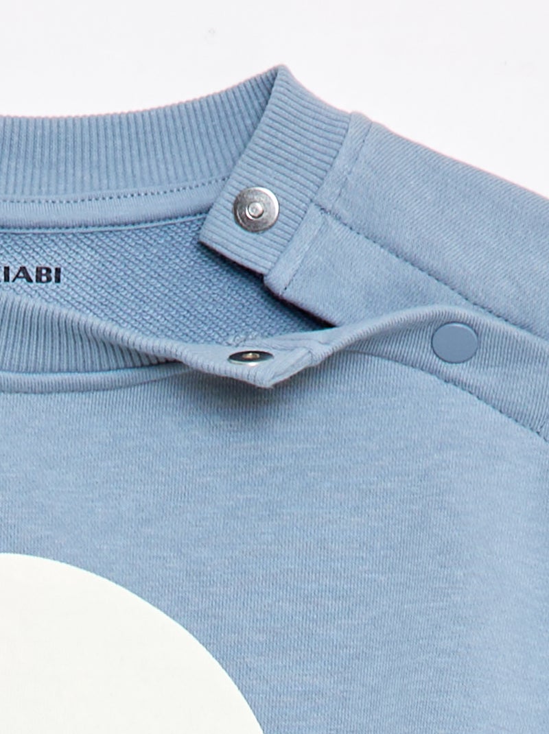 Sweat imprimé - Collection facile à enfiler Bleu - Kiabi