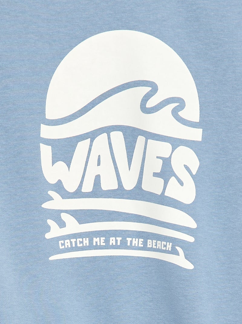 Sweat imprimé - Collection facile à enfiler Bleu - Kiabi