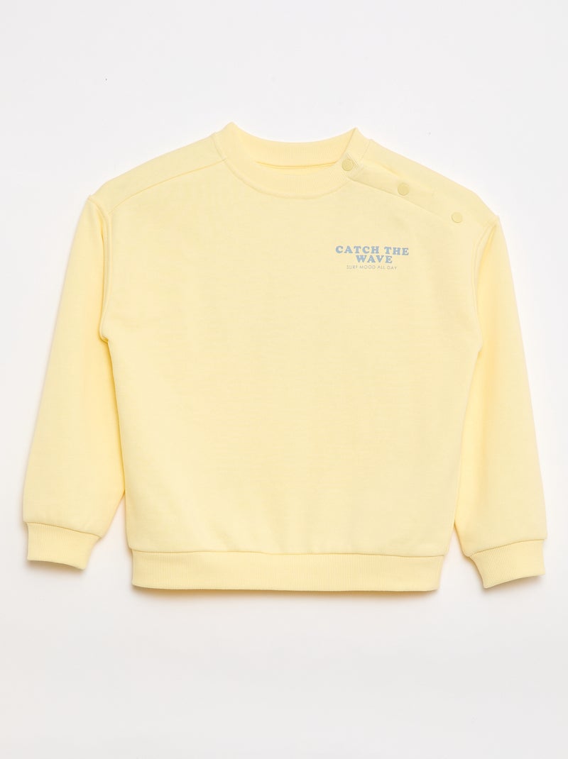 Sweat imprimé - Collection facile à enfiler Jaune - Kiabi