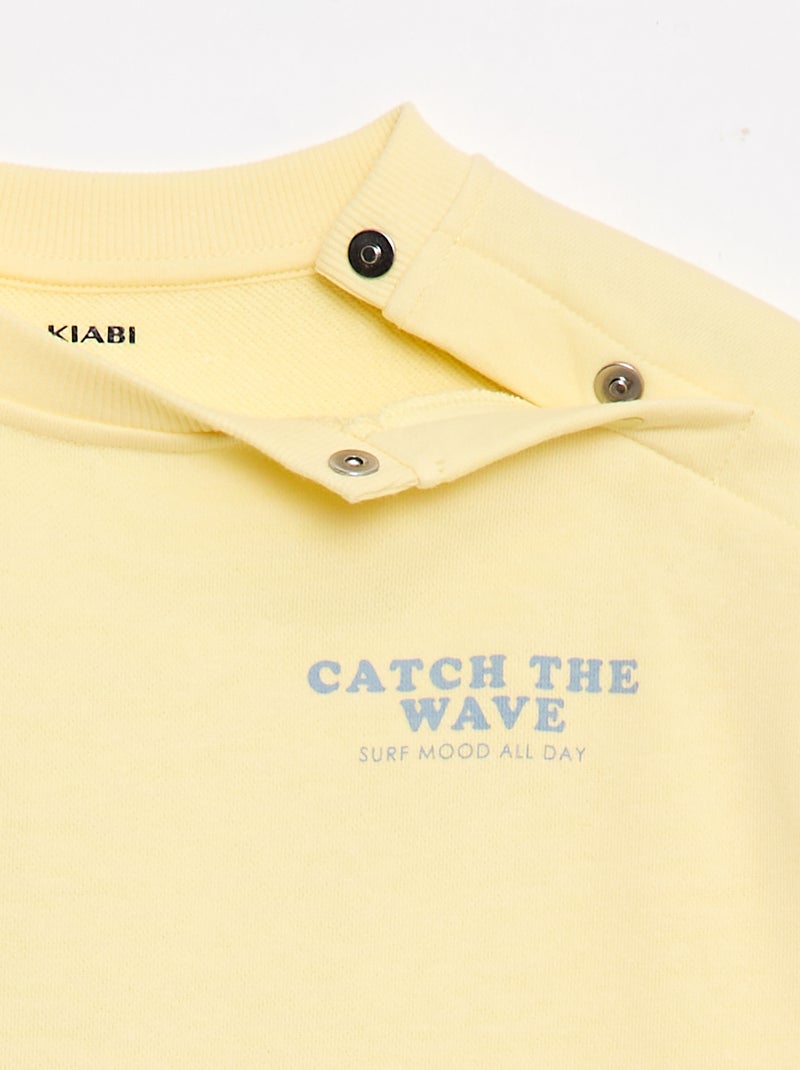 Sweat imprimé - Collection facile à enfiler Jaune - Kiabi