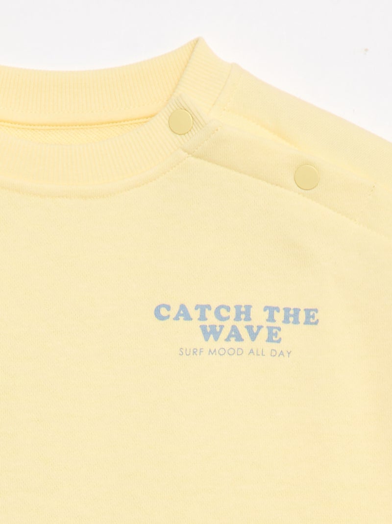 Sweat imprimé - Collection facile à enfiler Jaune - Kiabi