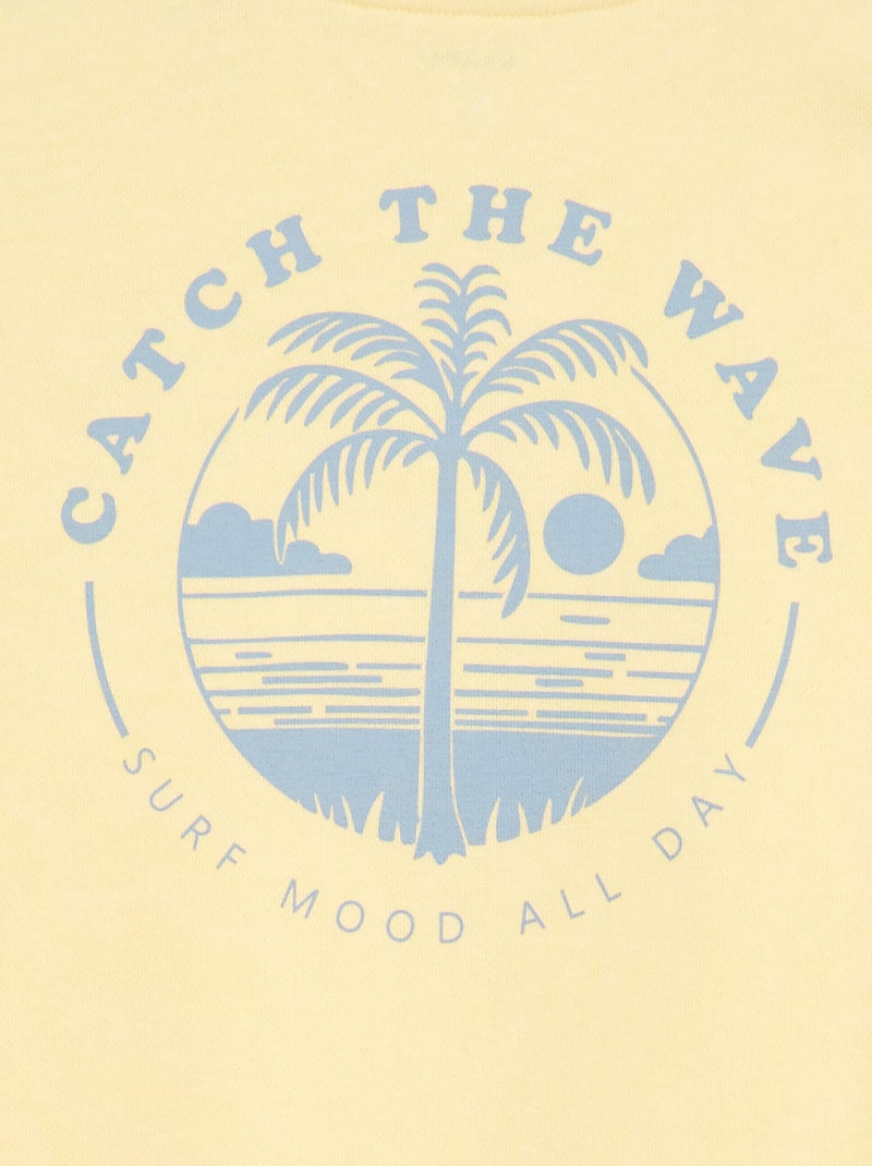 Sweat imprimé - Collection facile à enfiler Jaune - Kiabi