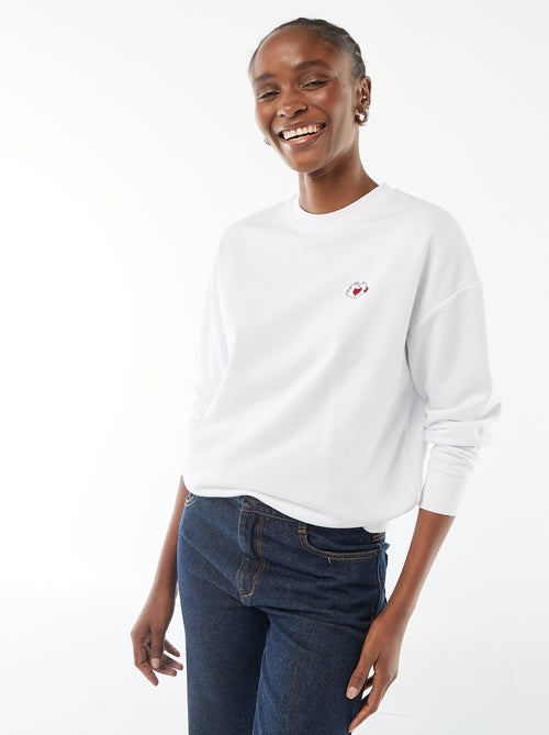 Sweat imprimé 'Disney' 'Mickey et minnie' en coton uni - Kiabi Sweat imprimé 'Disney' 'Mickey et minnie' en coton uni - Kiabi