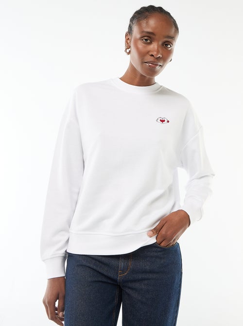 Sweat imprimé 'Disney' 'Mickey et minnie' en coton uni - Kiabi Sweat imprimé 'Disney' 'Mickey et minnie' en coton uni - Kiabi