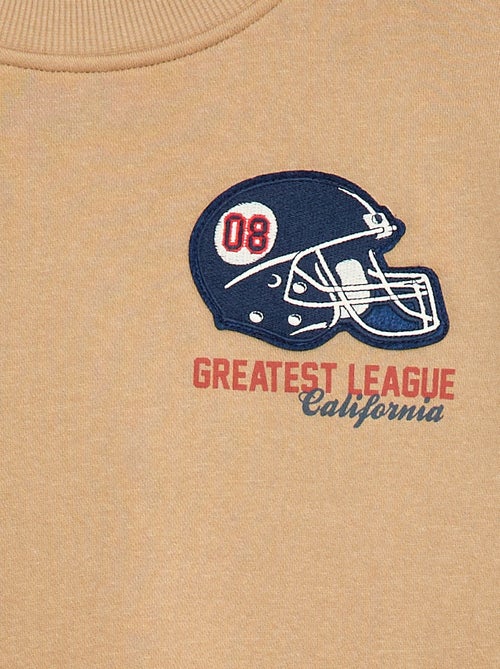 Sweat imprimé en molleton gratté - Kiabi