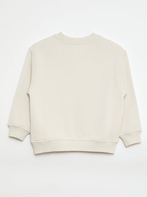 Sweat imprimé en molleton gratté - Kiabi