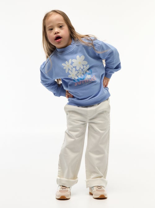 Sweat imprimé en molleton léger - Collection facile à enfiler - Kiabi