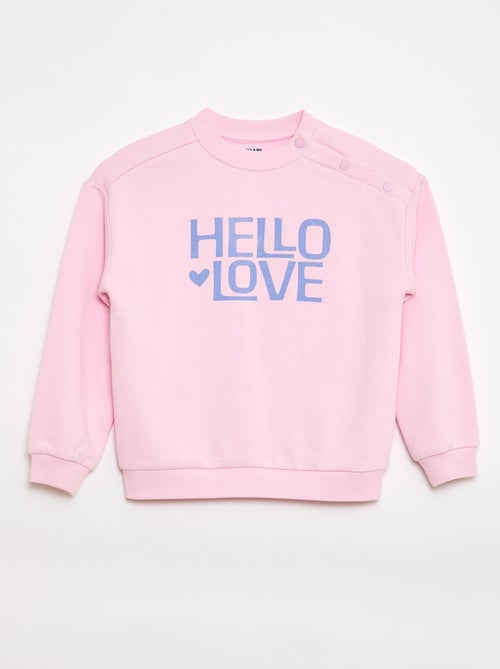 Sweat imprimé en molleton léger - Collection facile à enfiler - Kiabi