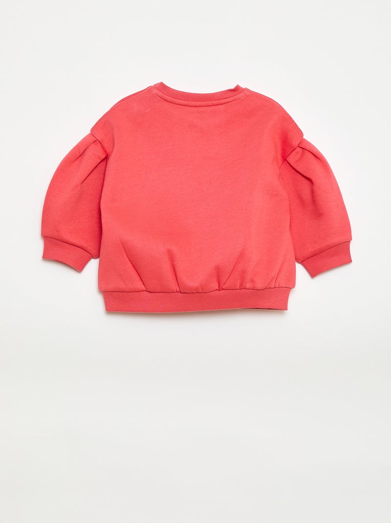 Sweat imprimé fantaisie - Grafik Edition Rouge - Kiabi
