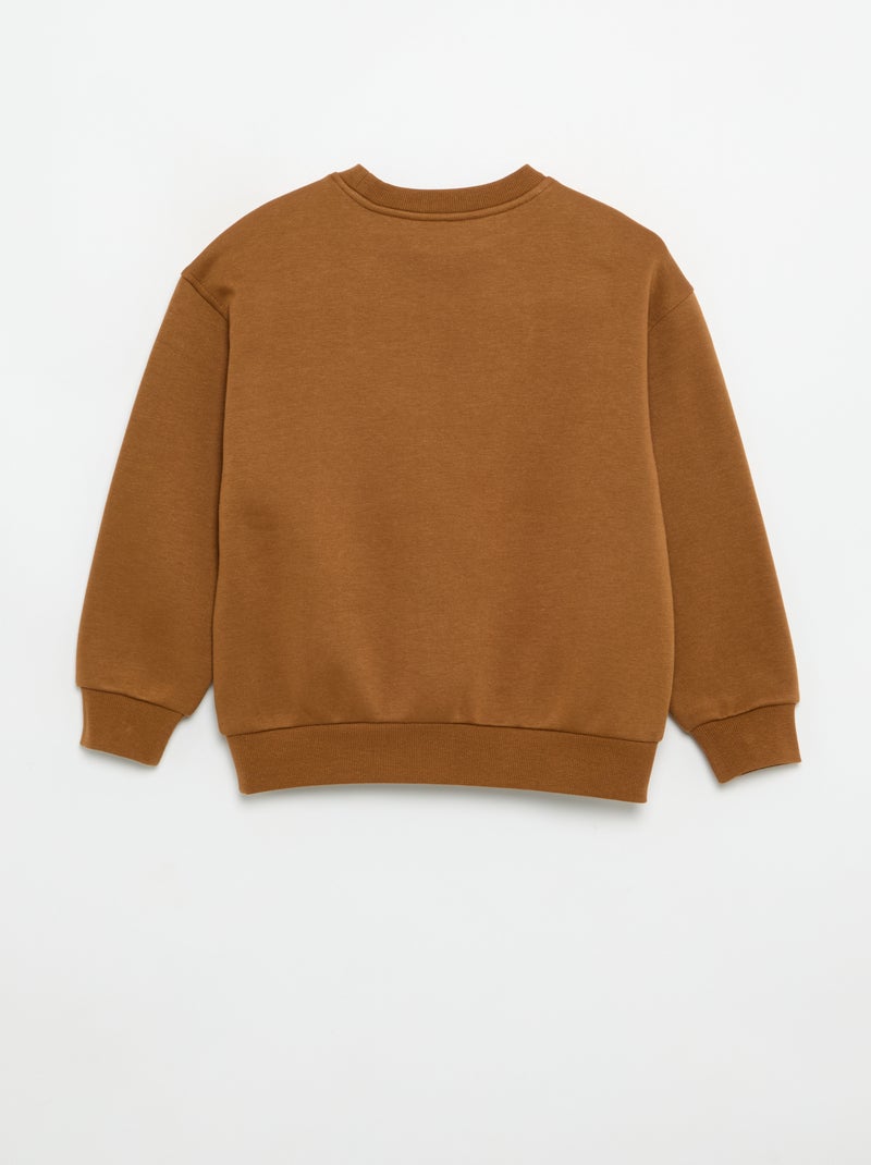 Sweat imprimé Marron - Kiabi