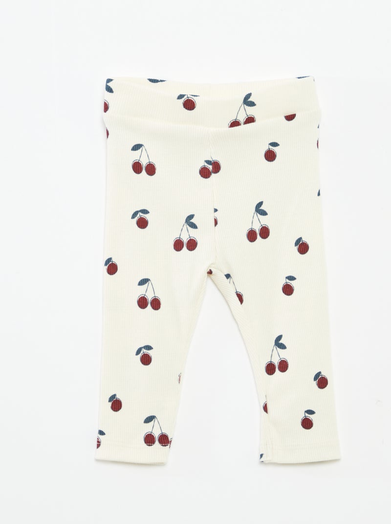 Sweat-Jogging-Set mit Leggings - 2-teilig Weiß - Kiabi