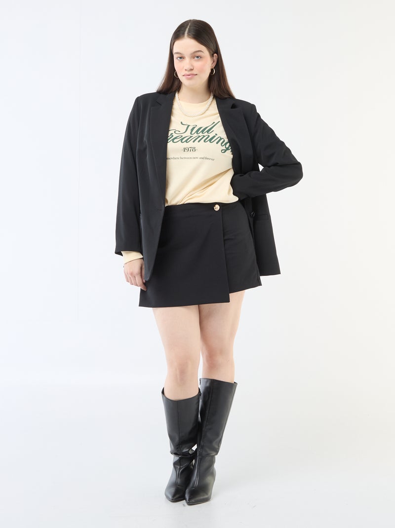 Sweat léger en French Terry avec inscription Blanc - Kiabi