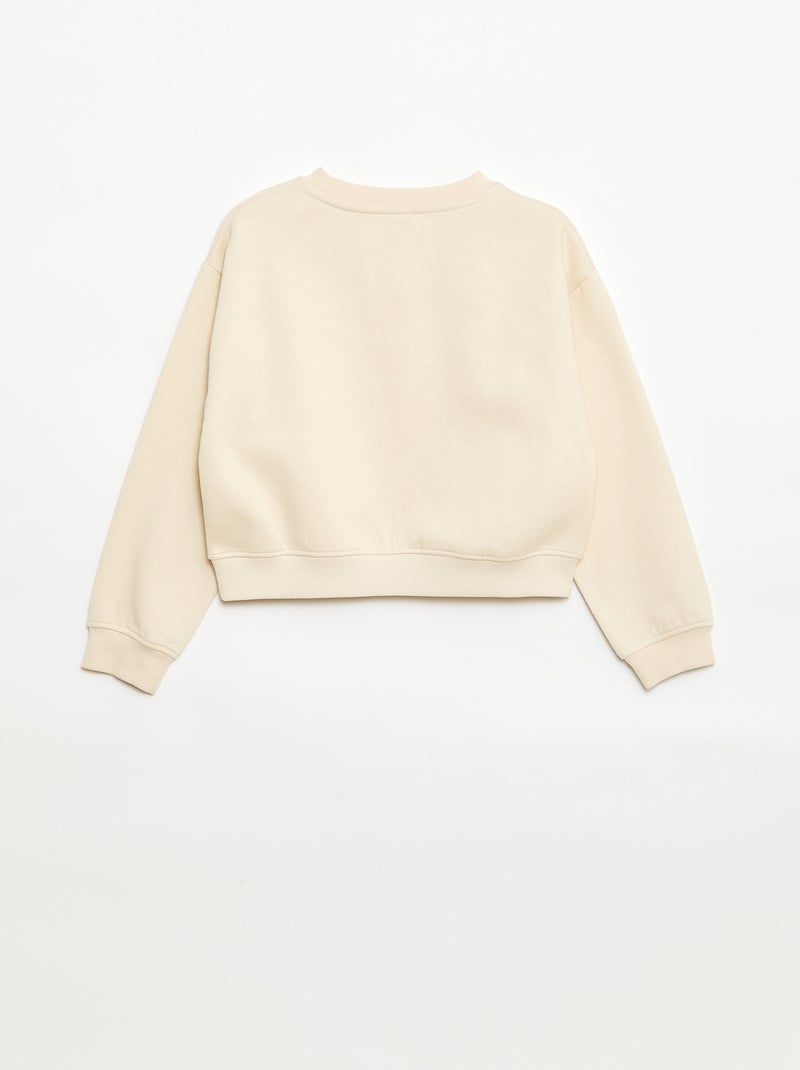 Sweat loose à motif sister Beige - Kiabi