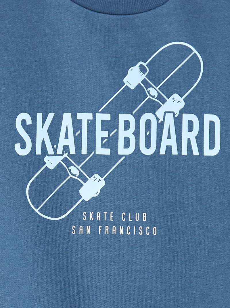 Sweat loose avec imprimé Bleu - Kiabi