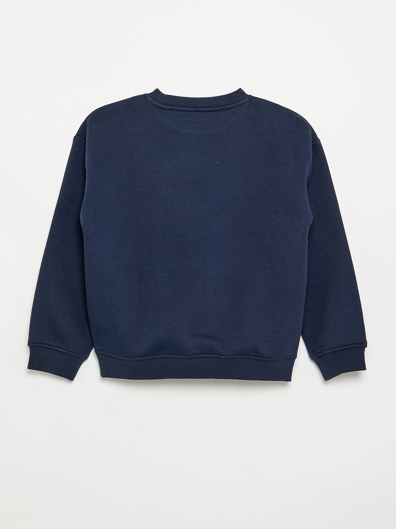 Sweat loose avec imprimé Bleu - Kiabi