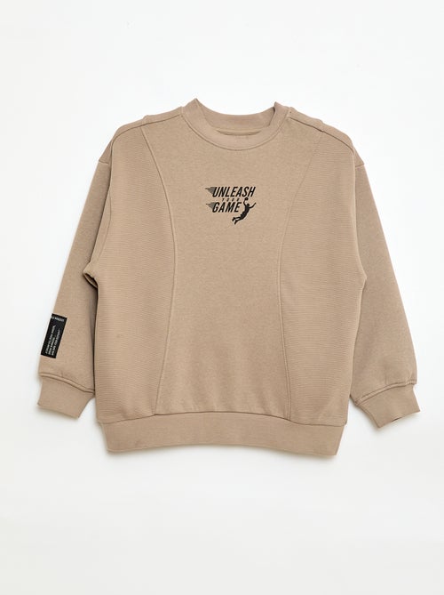 Sweat loose en molleton - Kiabi