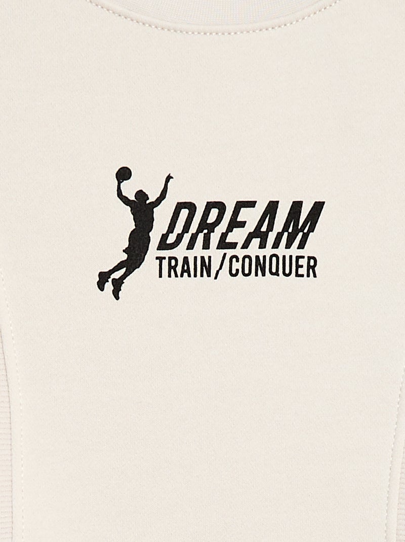 Sweat loose en molleton Blanc - Kiabi