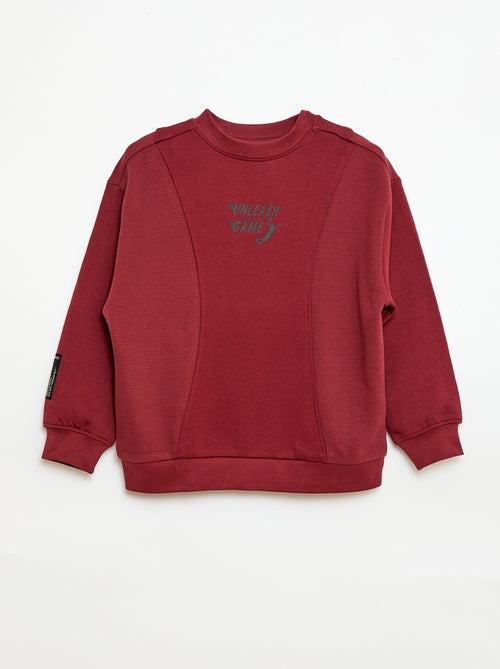 Sweat loose en molleton - Kiabi