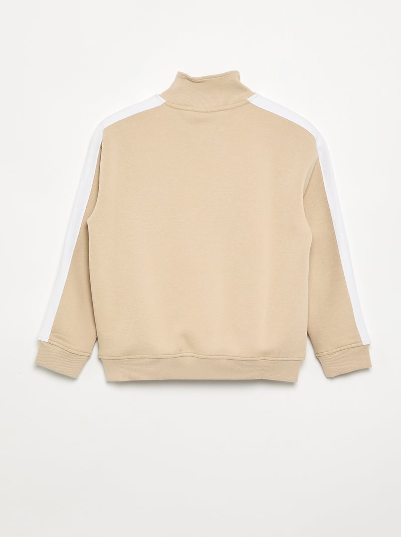 Sweat 'Minecraft' à col camionneur Beige - Kiabi