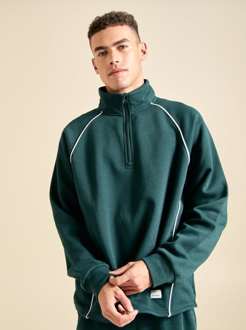 Sweat multi-sport avec col camionneur zippé - (ekstract) - Kiabi