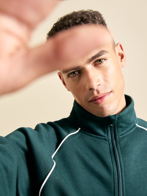 Sweat multi-sport avec col camionneur zippé - (ekstract) - Kiabi