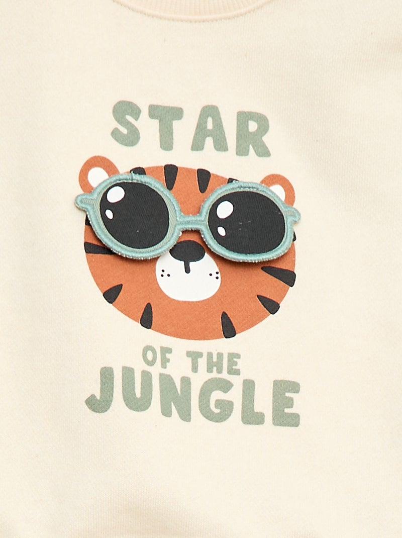 Sweat-shirt à manches longues Blanc - Kiabi