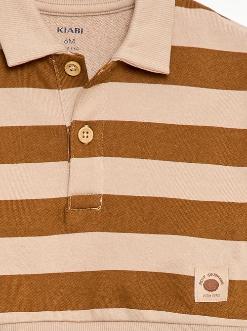 Sweat-shirt à manches longues col polo - Kiabi