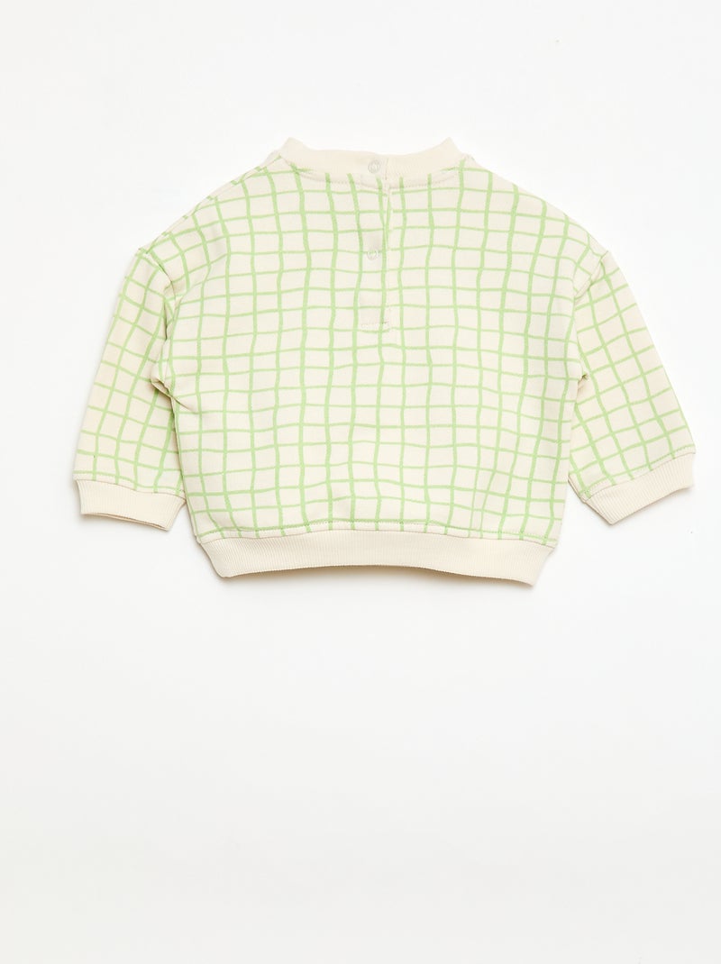 Sweat-shirt à manches longues 'Grafik Edition" Beige - Kiabi