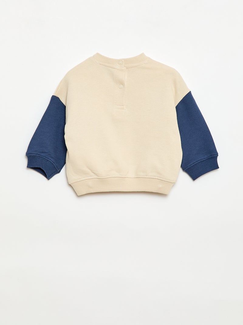 Sweat-shirt 'Disney' bicolore Bleu - Kiabi