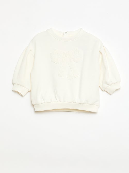 Sweat-shirt en coton avec animation sur le devant - Kiabi