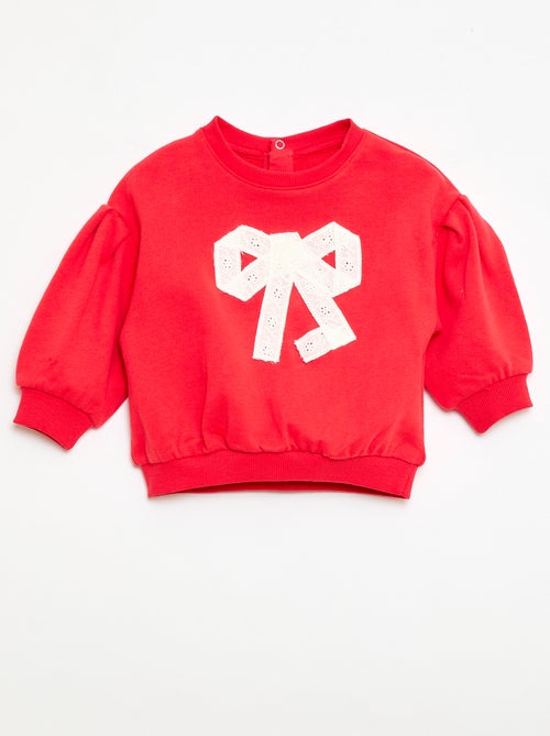 Sweat-shirt en coton avec animation sur le devant - Kiabi