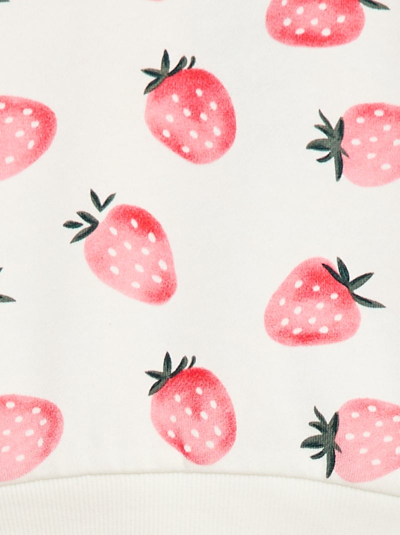 Sweat-shirt imprimé Blanc - Kiabi