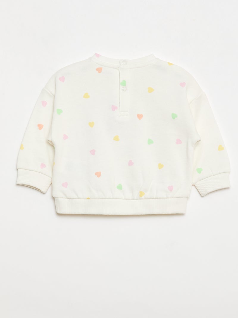 Sweat-shirt imprimé Blanc - Kiabi