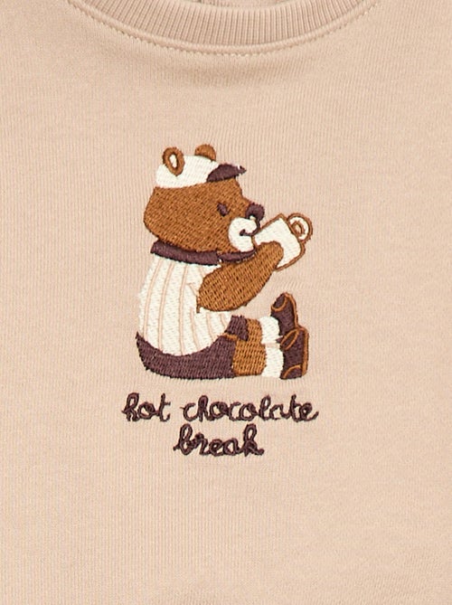 Sweat-shirt manches longues à col rond - Kiabi