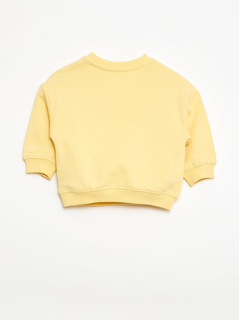 Sweat-shirt manches longues Jaune - Kiabi