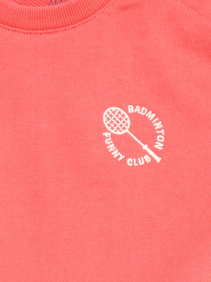 Sweat-shirt manches longues Rouge - Kiabi