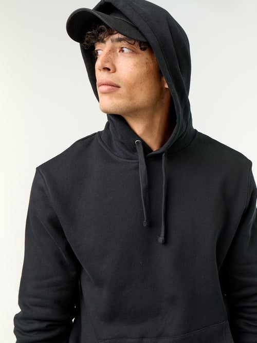 Sweat uni à capuche - Kiabi