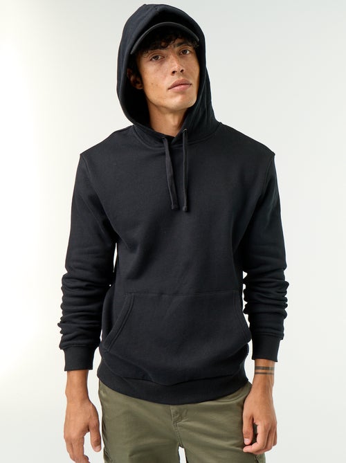 Sweat uni à capuche - Kiabi