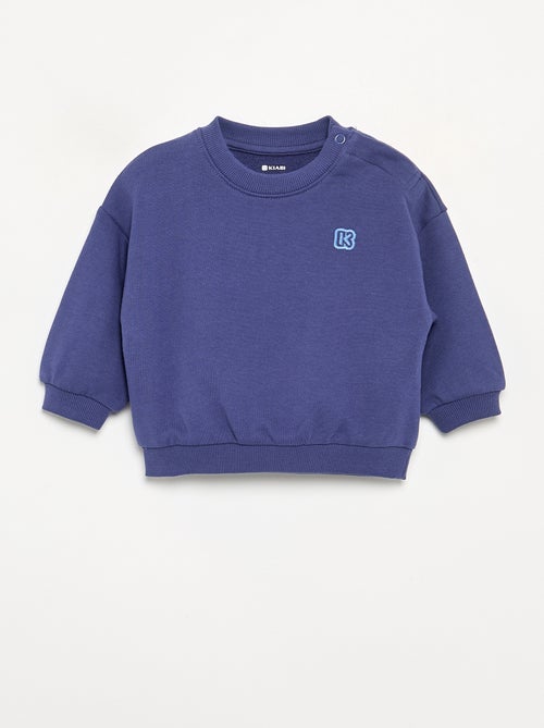 Sweat uni à manches longues en molleton non gratté enfant - Kiabi - Kiabi